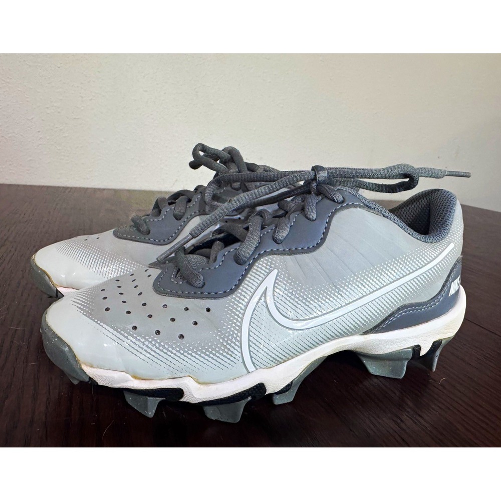 Nike Youth Baseball Molded Cleats Gray/White US 2Y EU 33.5 DJ6525-012